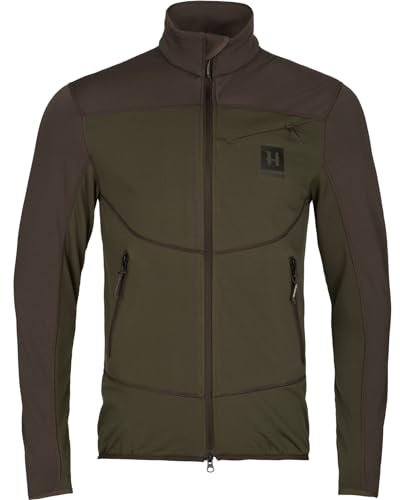 Härkila | Olaf Fleecejacke | Professionelle Jagd Kleidung & Jagd Zubehör | Skandinavische Qualität Made to Last | Farbe: Shadow Brown/Forest Night, M