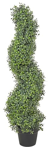 Beliani Künstliche Topfpflanze Buchsbaum Spirale Innen- & Außen 98 cm Buxus Spiral Tree