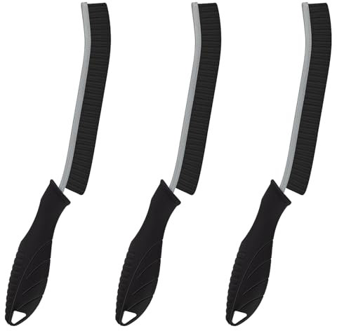 KMOSENIA Cleaning Brush - Crevice Cleaning Brush UK, Thin Cleaning Brushes for Small Spaces, Shower Grout Brush, Hard Bristle Crevice Cleaning Tools, Bathroom Toilet Kitchen Cleaning Supplies