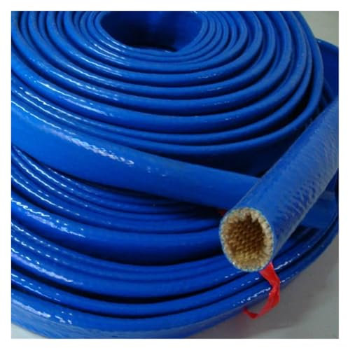 1 Metro di Spessore Bianco/Nero/Blu Φ4-130mm Guaina in Gomma siliconica ad Alta Temperatura in Fibra di Vetro Cavo Filo Tubo di Protezione Isolante(Blue,30mm)