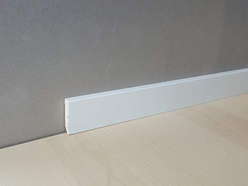 Sockelleiste Massivholz 10 x 40 x 2500 mm Massivholz Weiß zum Kleben, Schrauben & Nageln Fußleiste by PROVISTON 12.5 Meter | 5 Stück
