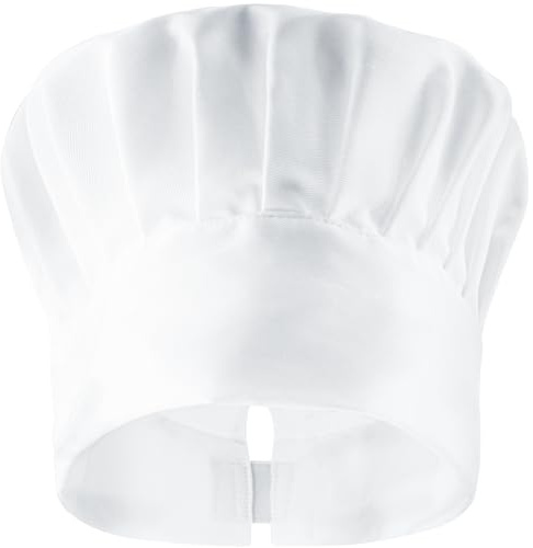 PALLTEX Amador Toque de Cuisinier Unisex - Toque de Chef pour Homme et Femme - Taille Unique - Réglable - avec élastique à l'arrière