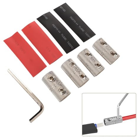4PCS Brass Wire Splice Coupler Connectors, Cable Splicing Amplifier Sealing Kit for Amplifier Truck Boat Motor Car