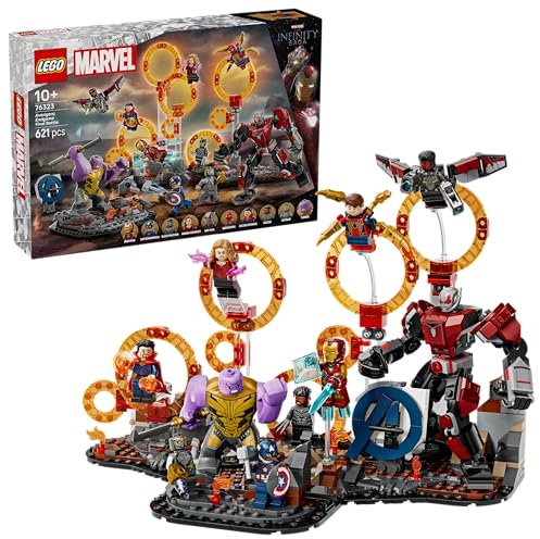 LEGO Marvel Avengers: Endgame Final Battle Building Toy with a Thanos Figure, Ant-Man Mech & 9 Minifigures incl. Captain America, Black Panther, Iron Man & Doctor Strange - Gift for Boys & Girls 76323