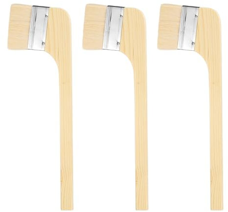 HARFINGTON Paint Brush 3Pcs 3 Brush Width Soft Wool Variety Angled Bend Brushes Radiator Paint Brush for Painting Furniture Walls Treatment, White