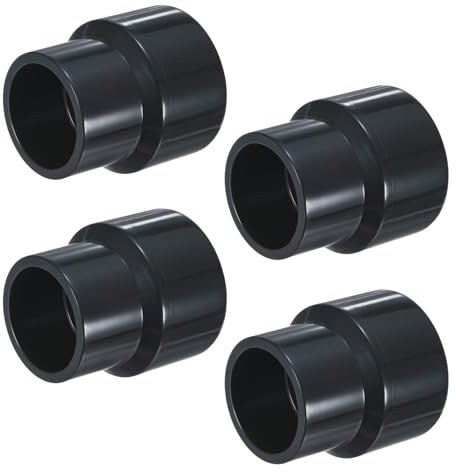 M METERXITY 4er-Pack UPVC Reduzierstück Rohrverbinder, DN40x32 Reduzierkupplung Anschluss PVC Gerader Rohrkupplungsverbinder für Wasserleitung [Grau]