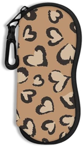 SALGIA Custodia per Occhiali da Sole, Custodia Occhiali Neoprene, Astuccio Occhialis con Moschettone, Scomparto con Cerniera per Occhiali, Montature, Chiavi, Matite, Carte E Monete (C)