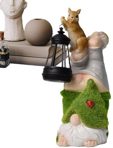 Gnome De Jardin Solaire - Gnome De Jardin Avec Lumière Solaire | Figures De Jardin Léger Solaire Extérieur | Gartendeko Pour L'extérieur | Naine Extérieure Avec Une Décoration De Délai De Bulles À LED