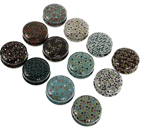 OATIPHO Latas De Vela Mini Redondas 12 Unidades Caja De Hojalata Compacta Portátil Para Aromaterapia y Bricolaje Almacenamiento Personal