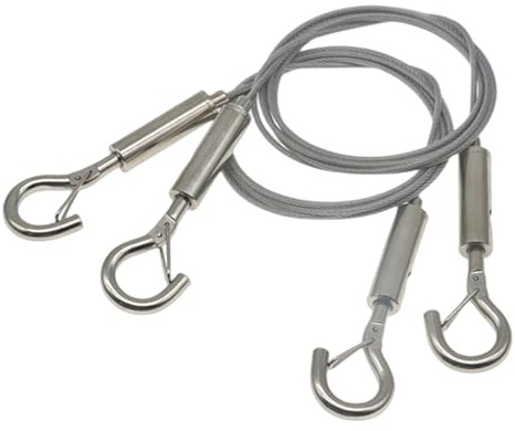 2 piezas de alambre colgante de imagen ajustable marco de acero inoxidable cuerda de alambre de acero inoxidable cuerda ajustable resistente al óxido resistente a la resistencia