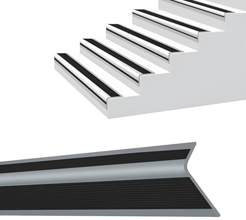 Treppenkantenprofil (1000cm Rolle) - PVC Anti-Rutsch Stufenkantenschutz, Selbstklebende Treppenkantenleiste für Innen-/Außenbereiche(10x4cm(3.94x1.57in))