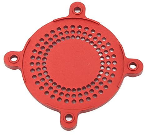 RC Fläktkåpa 50 mm Aluminiumlegering CNC-bearbetning Skyddande Lättvikt ESC Kylfläktkåpa för RC Cars Creations ESC Fläkt Hållbar Slitstark Korrosionsbeständig (Red)