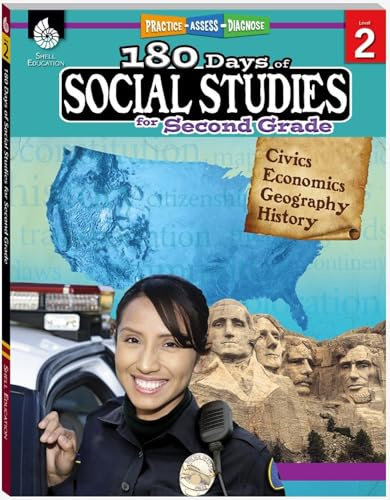 180 Days: Social Studies for 2nd Grade Practice Workbook for Classroom and Home, Cool and Fun Practice Created by Teachers