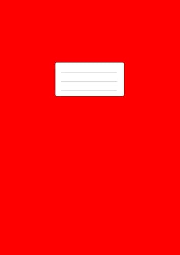 Notizheft DIN A4: 110 Seiten liniert ohne Rand | Lineatur 21 Notizbuch gebunden | Ideal als Journal, Tagebuch, Schulheft, Collegeblock, Heft für Notizen | Glanz Softcover Rot