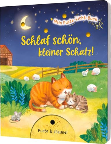 Mein Puste-Licht-Buch: Schlaf schön, kleiner Schatz!: Mit Puste-Licht und LED-Lämpchen