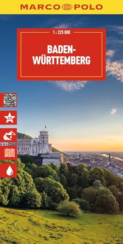 MARCO POLO Reisekarte Deutschland 11 Baden-Württemberg 1:225.000: Straßenkarte und Autokarte mit sehenswerten Strecken, Highlights und digitaler Erweiterung