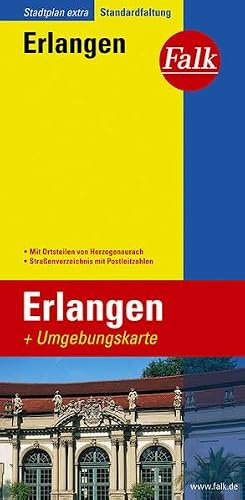 Falk Stadtplan Extra Standardfaltung Erlangen