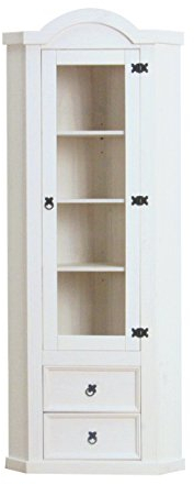 Dynamic24 Eckschrank New Mexico Kiefer massiv Weiss