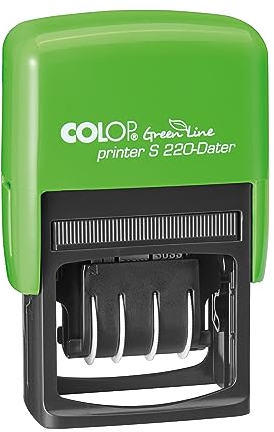 Colop Datumstempel Printer S 220 Green Line, Datum in Ziffern, Produkt vorwiegend aus Recyclingmaterial, 127669, 14 x 6 x 3 cm