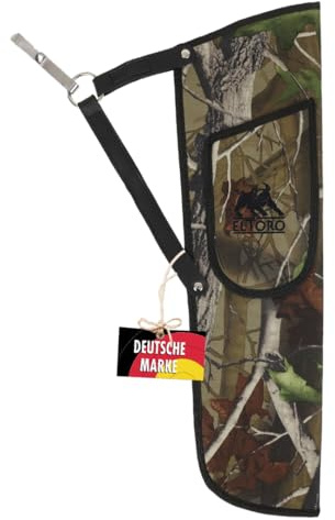 elToro Base² Seitenköcher Bogenschießen 50 cm | leichter Köcher für Rechtshänder und Linkshänder mit Zubehörtasche, Cordura, Gürtelclip