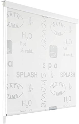Festnight Duschrollo Eva Duschvorhang Wasserfest Schnelltrocknend Dusche Rollo Badewannenvorhang mit Splash-Design 120 x 240 cm