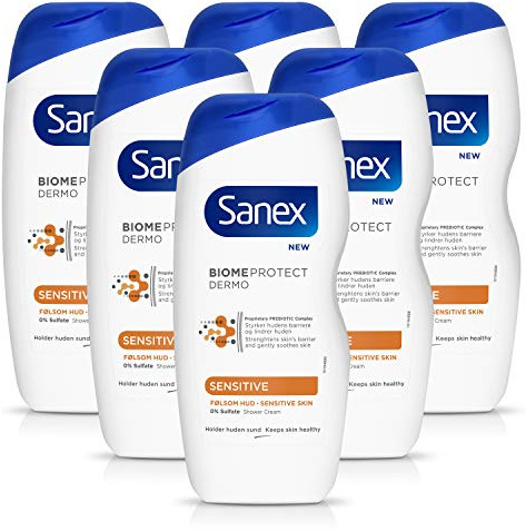Sanex Dermo Sensitive Shower Gel 500ml - Pack of 6