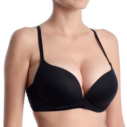 LORMAR REGGISENO DESIDERIO,SENZA FERRETTO PUSH UP Colori Nero Taglia 5