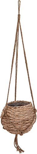 Muddy Hands Plant Hanger Indoor Home House Outdoor Garden Jute Rope Macrame Hanging Planter Basket Flower Pot Holder Stand (Water Hyacinth Large)