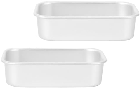 Kichvoe Bread Pan Mini Loaf Pan Steel Loaf 2pcs Stainless Steel Toast Mold Non Stick Bread Cake Baking Mold Loaf Bakeware for Baking Cake Rectangular Loaf Tin