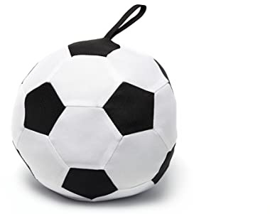 HEITMANN DECO Football Doorstop - Non-Slip Fabric Door Stop with Granules Filling - Ideal for Children's Room, Hallway, Living Room - Decoration for Football Fans - Approx 18cm / 1kg