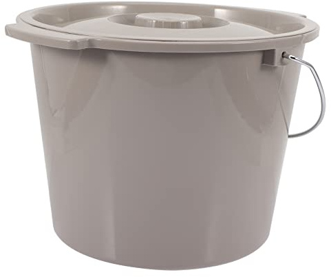 Healeved Orinal Capacidad Adecuada con Tapa y Asa para Discapacitados Portátil Diseño Antideslizante Plástico Resistente, Orinal de Interior para Adultos y Ancianos, Uso Doméstico