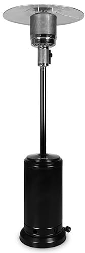 Estufa de gas negra butano/propano, calor inmediato, altura 225 cm 12000 W/h