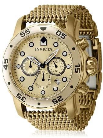 Invicta Pro Diver Orologio da Uomo in acciaio inossidabile con movimento Quarzo - 48mm, Oro