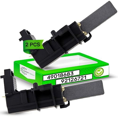 2 Pièces Charbon Moteur Lave Linge 30 х 13,5 х 5 mm AMP 4,8 mm avec Code D'origine 49018683 92126721 pour Candy - Garantie de 5 Ans - ONIX TECH