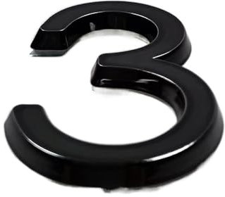 HUYGB Hausnummer 60/76 mm Selbstklebender Hausnummernaufkleber for Wohnungstürschild aus Kunststoff Haustürschild Nummernschilder Briefkasten Straßennummern Hausnummernschild(Color:3,Größe:60mm)