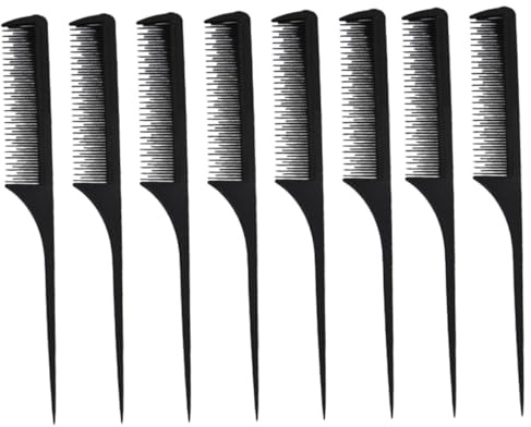 Mikinona Peine Antiestático Para Masaje y Peluquería 8 Piezas Plástico Portátil Para Cabello Cuero Cabelludo Uso Doméstico Cuidado Diario