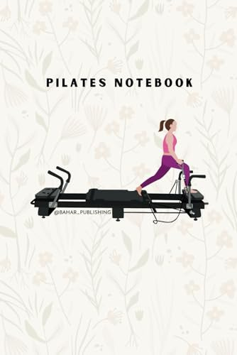 Pilates notebook with XFormer machine moves on each page, X-Lunge in flowers - Slow Resistance Training - Resilient
