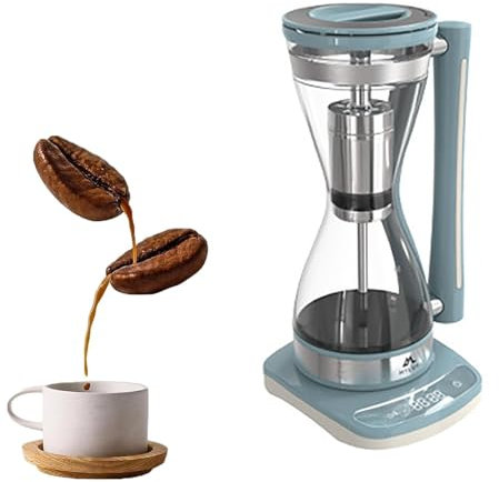 Caffettiera Elettrica a Sifone, Piccola Macchina Da Caffè Semiautomatica Con Controllo Preciso Della Temperatura, Regolabile a 3 Velocità, Design Separato E Beccuccio a Forma Di U Per Bar, Ufficio