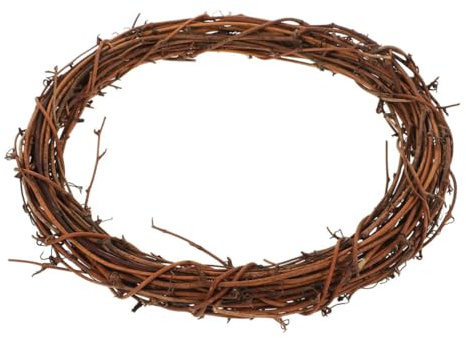 Warmhm Natural Vine Branch Wreath Rings for Wedding Birthday Party Decor Diy Rattan Garland Wreath Making Supplies