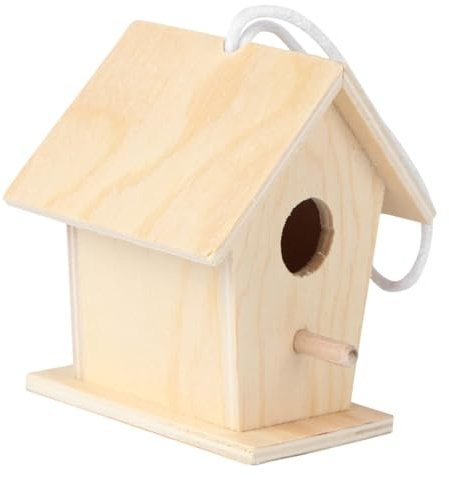 UPKOCH Holz Vogelhaus Bausatz zum Selber Bauen DIY Bastelset Mini Vogelhäuschen zum Aufhängen für Kleine Vögel Kreatives Handwerk mit Feiner Verarbeitung und Glatter Oberfläche