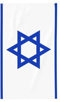 Bandera israelí. Bandera decorativa para exteriores de 3 x 5 pies, pancarta vertical de poliéster