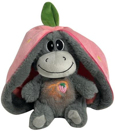 Generico Animale di peluche che per bambini, culo di peluche per dormire per rilassare lo stress, animale di che con respirazione realistica e luce