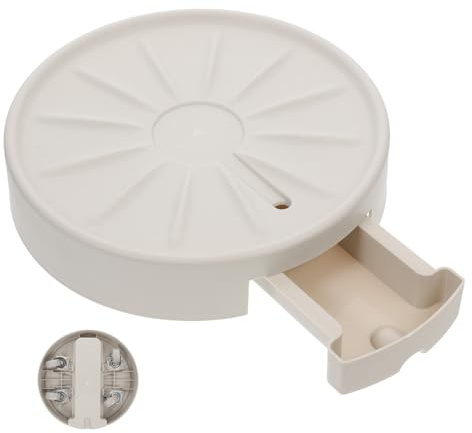 Angoily Vassoio per Vasi di Fiori Rotondo con Ruote Girevoli, Sottovaso con Cassetto Estraibile e Funzione di Drenaggio, Supporto Mobile per Piante da Interno con Base Robusta e