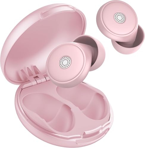 Ear Plugs for Sleep Noise Cancelling -45dB, Soft and Reusable Silicone Hearing Protection Earplugs with 8 Eartips and Carrying Case, for Sleeping, Concert, Working, Studying, Traveling (Pink)