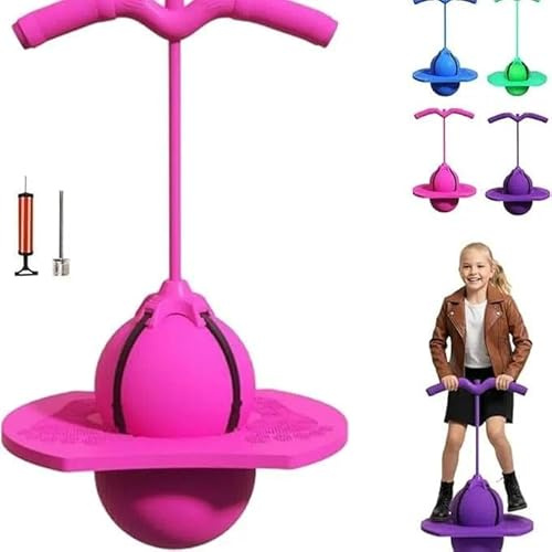 Jumpjoy Balance & Spass Balancierstange für Kinder, Pogo Sprungball,Balance HüPfball für Kinder,Sprungball Mit Griff, Pogo-Sprungball für Kinder und Erwachsene,Bounce Board TragfäHigkeit 300 Kg(A)