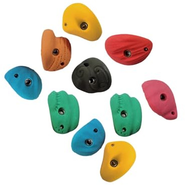 QUILSTM Kletterwandgriffe mit strukturierter Oberfläche und starkem Halt aus hochfestem Harz für mehr Kletterspaß im Innen und Außenbereich –, ohne Rücknagelschraube, 9 cm bis 13 cm