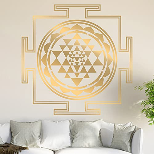 Sri Yantra Wandtattoo in 6 Größen - Wandaufkleber Wall Sticker - Dekoration, Küche, Wohnzimmer, Schlafzimmer, Badezimmer