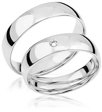 2x Platin Eheringe Partnerringe Trauringe Verlobungsringe inkl. Gravur und Steine PTJC17-600