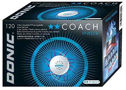 DONIC Ball Coach P40+ ** 120er Optionen St, weiß