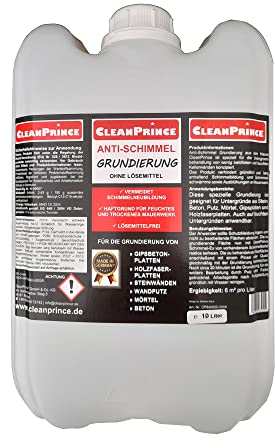 CleanPrince Anti Schimmel Grundierung 10 Liter | Schimmelgrundierung Schimmelschutz Schimmelimprägnierung